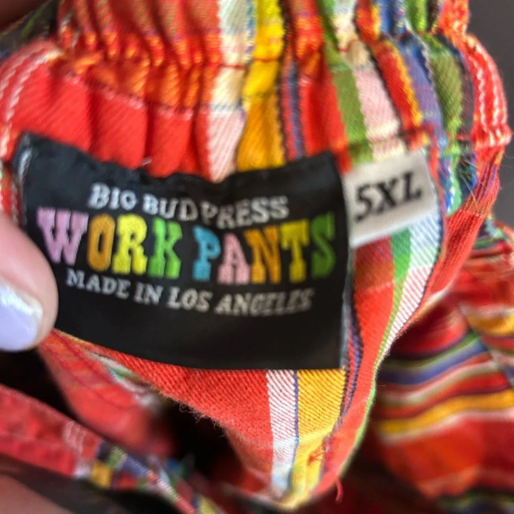 Big Bud Press Work Pants Short | 5XL, Old Sizing | Plaid Multicolor RARE